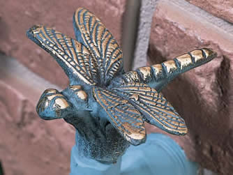 Decorative Brass Hummingbird Turtle Set of 3 Pcs Dragonfly Garden Outdoor Faucet